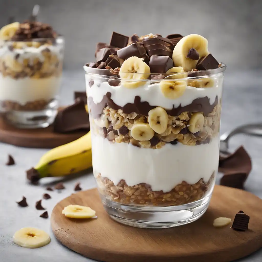 Yogurt Parfait with Banana and Chocolate