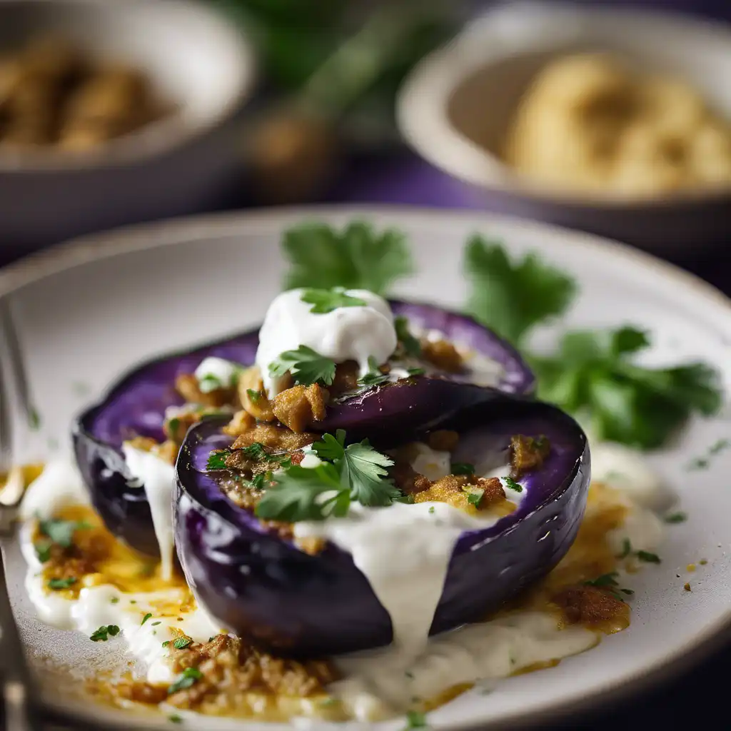 Eggplant with Yogurt in Lebanese Style