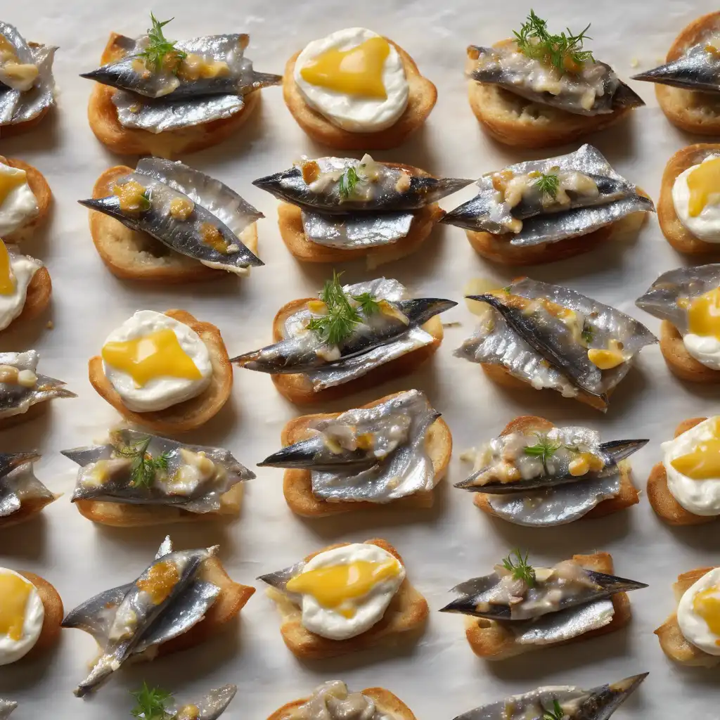 Sardine and Cheese Canapés