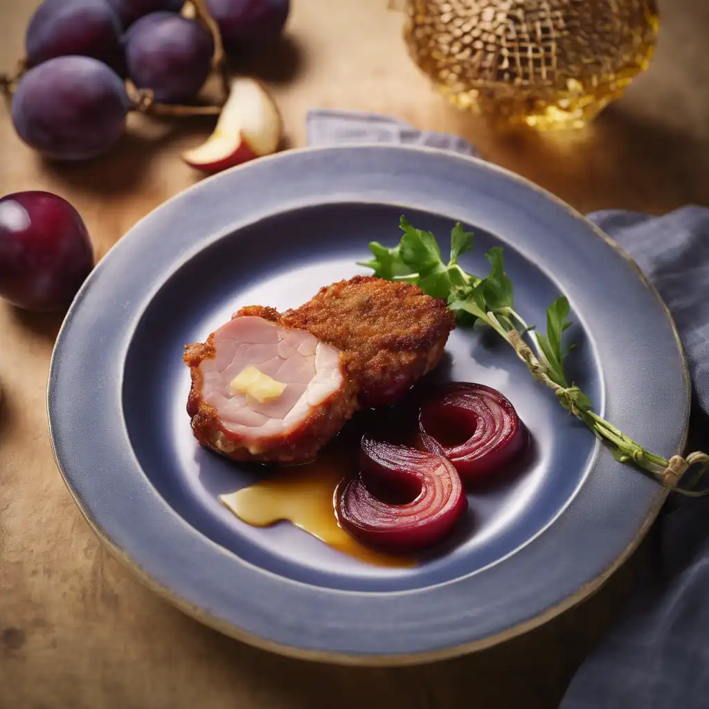 Pork Cutlet Stuffed with Plum