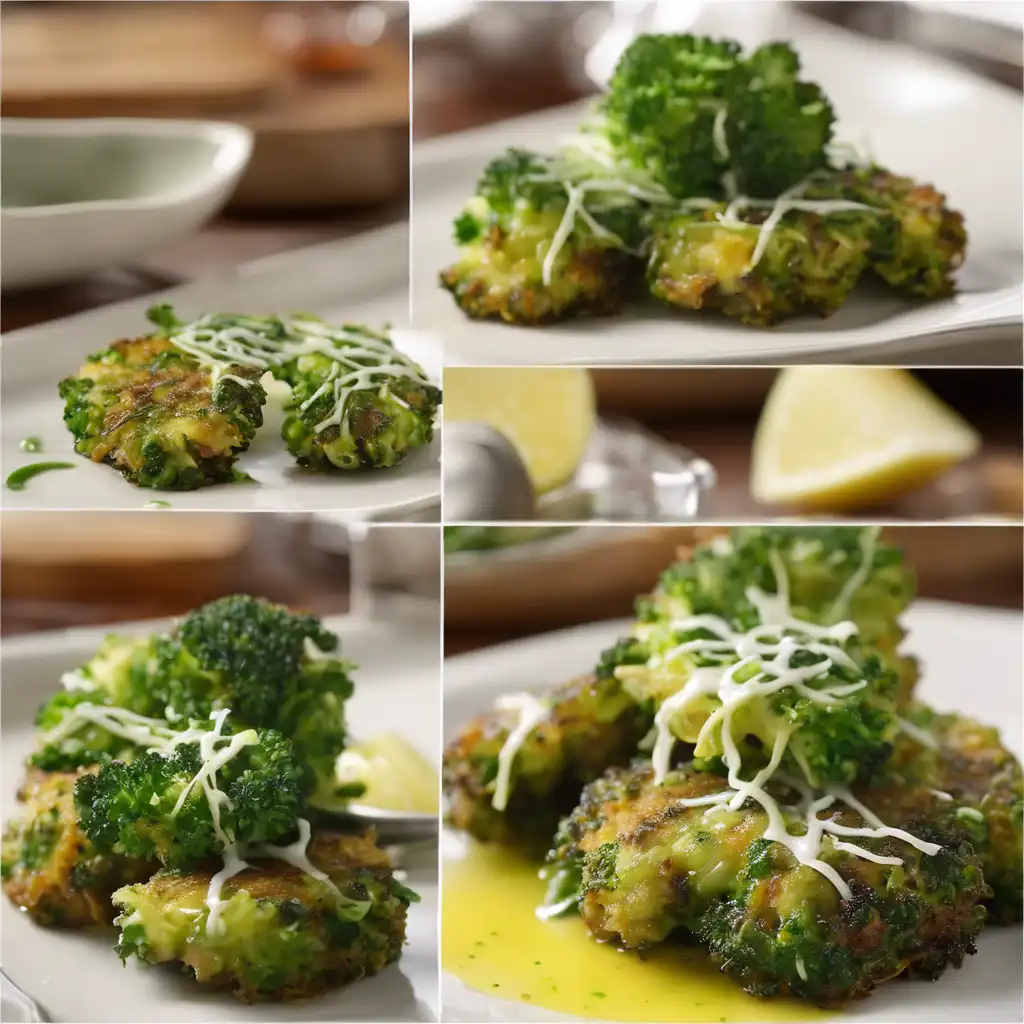 Broccoli Fritters with Lemon Sauce