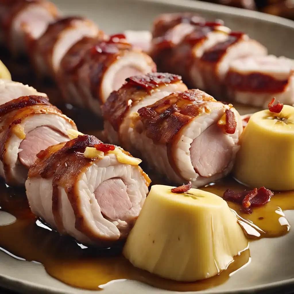 Pork Loin Rolls with Banana