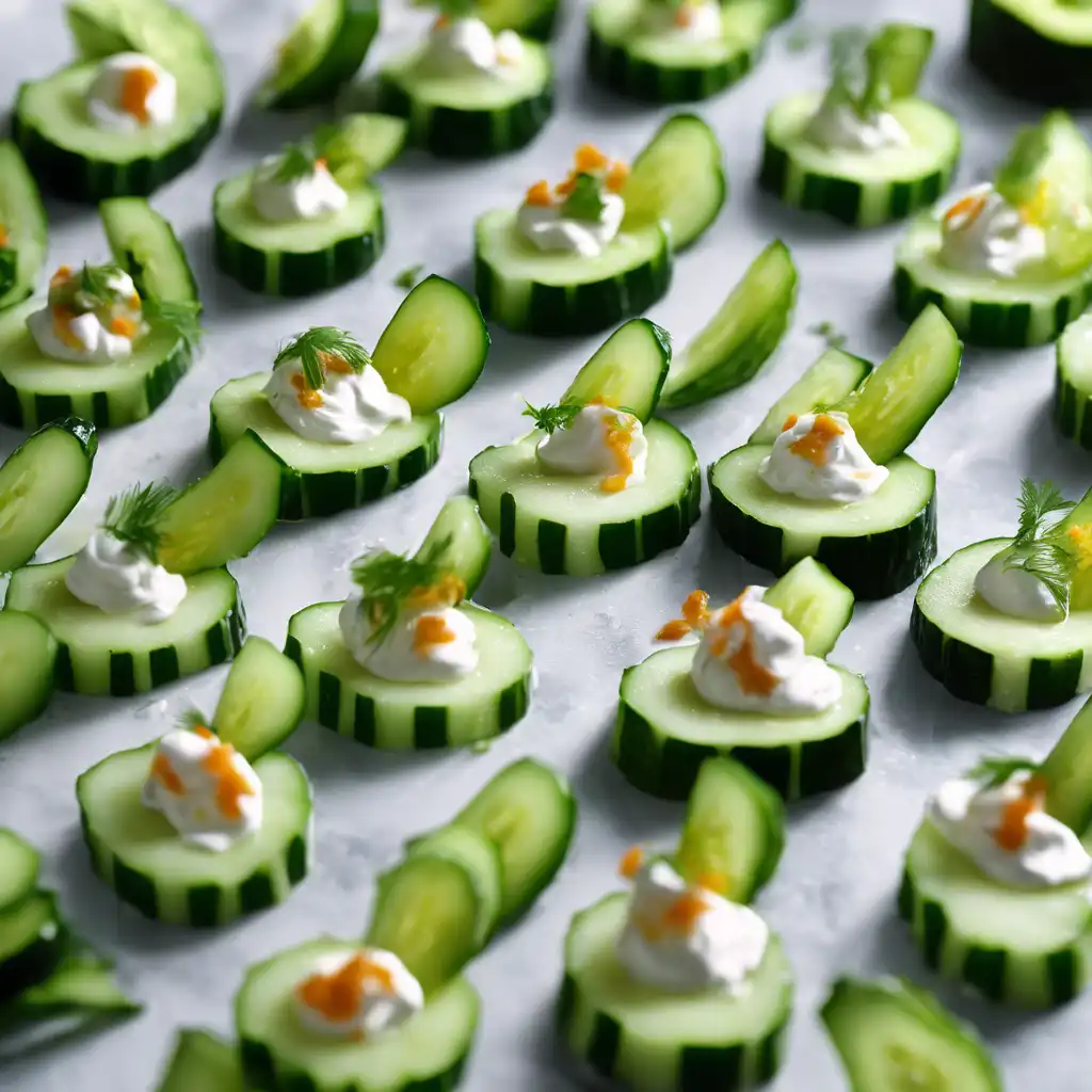 Sour Cream Cucumber Bites