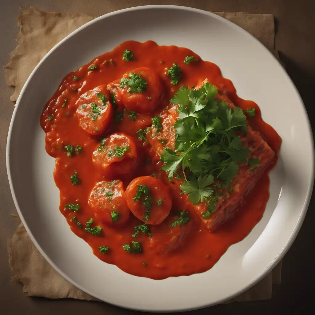 Lingua with Tomato and Parsley Sauce