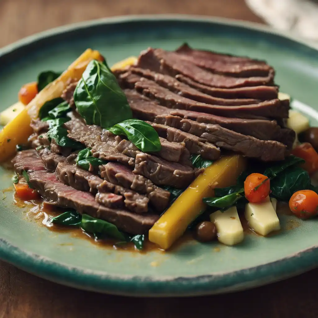 Braised Beef with Vegetables and Cheese