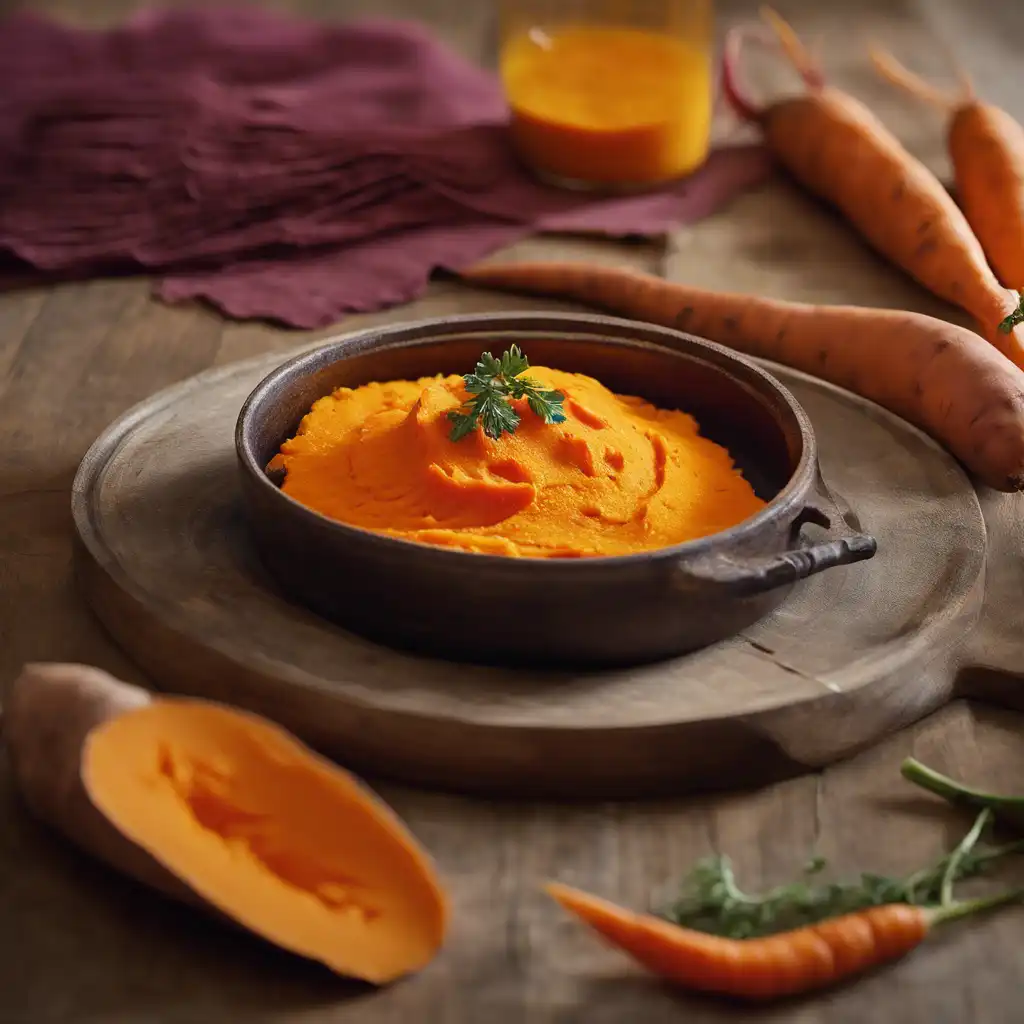 Sweet Potato with Carrot Purée