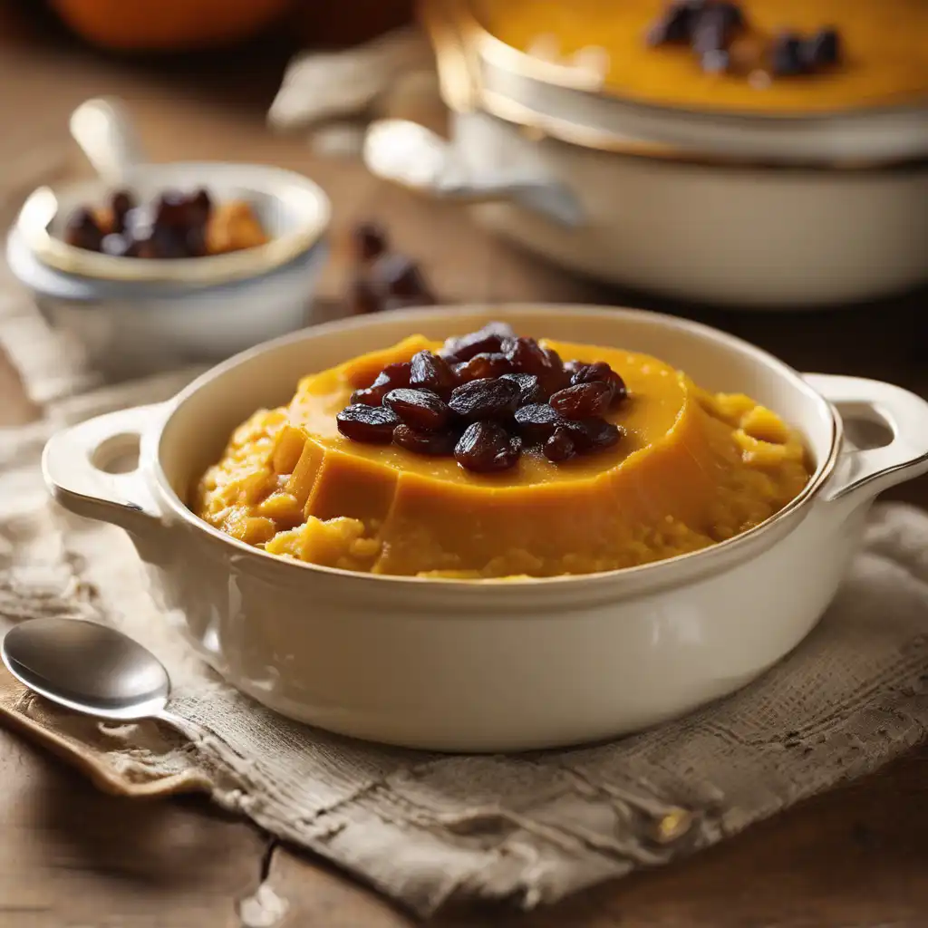 Pumpkin Pudding with Raisins