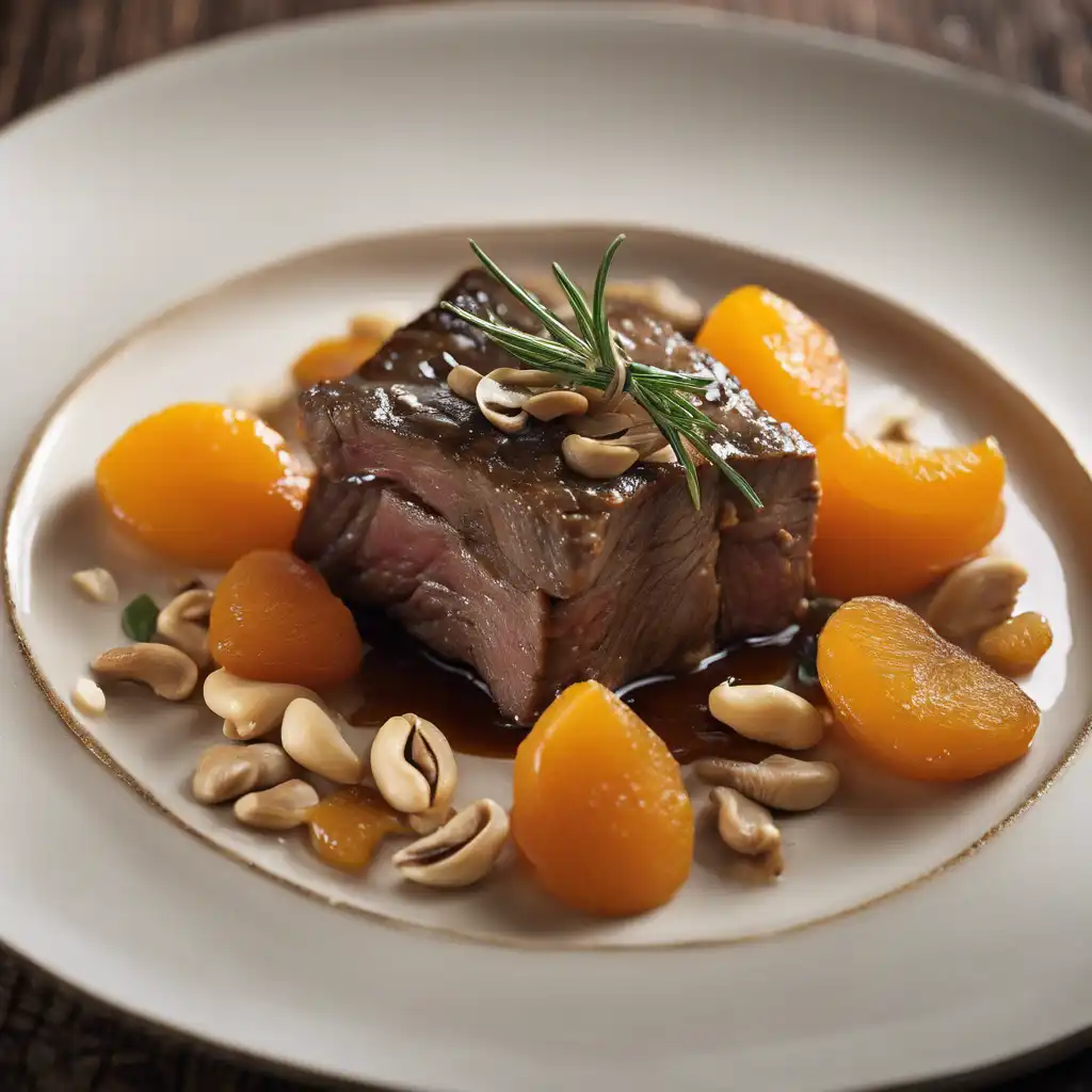 Braised Beef with Cashew and Dried Apricots