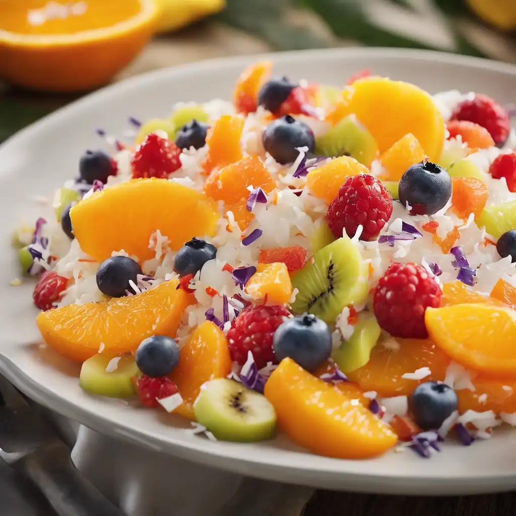 Fruit Salad with Shredded Coconut