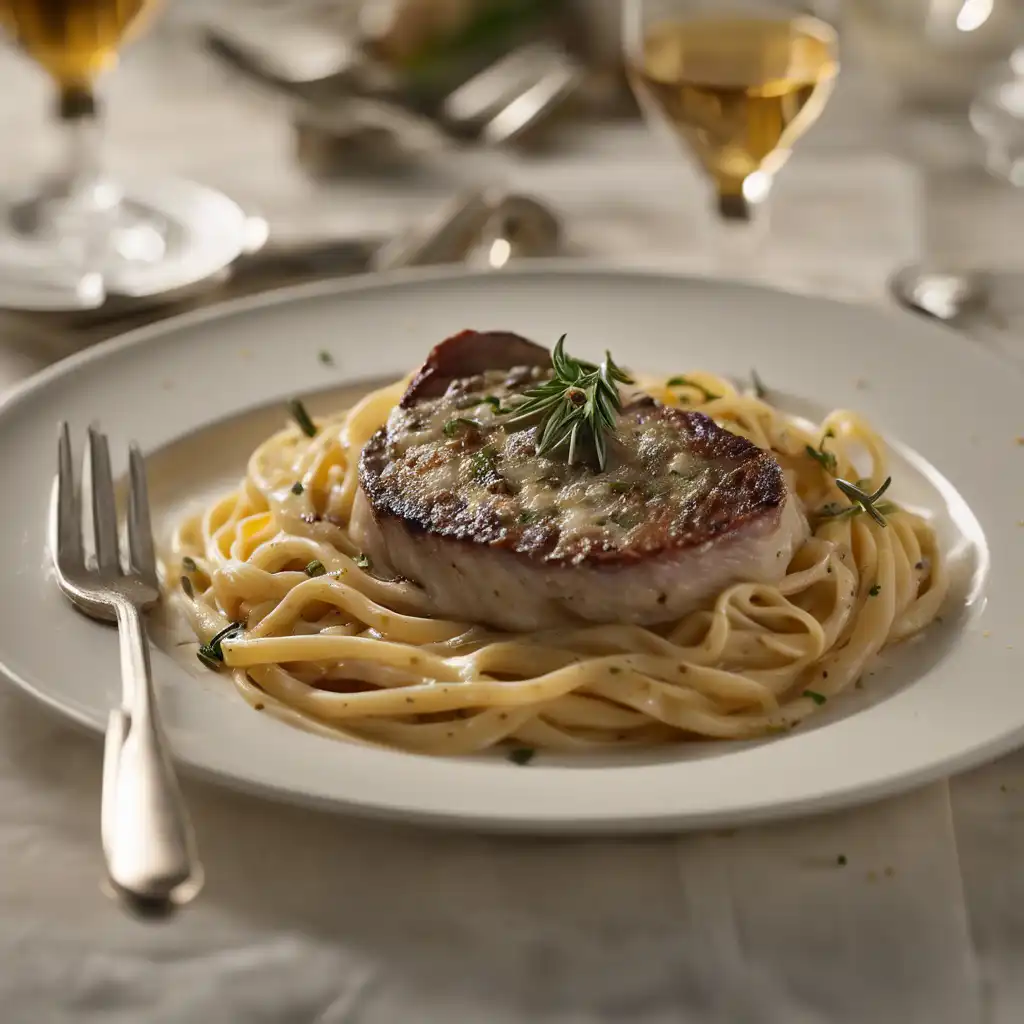 Linguine Filet au Gratin