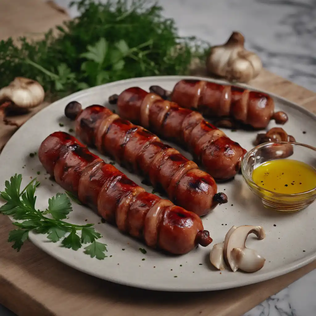 Grilled Linguiça with Mushroom