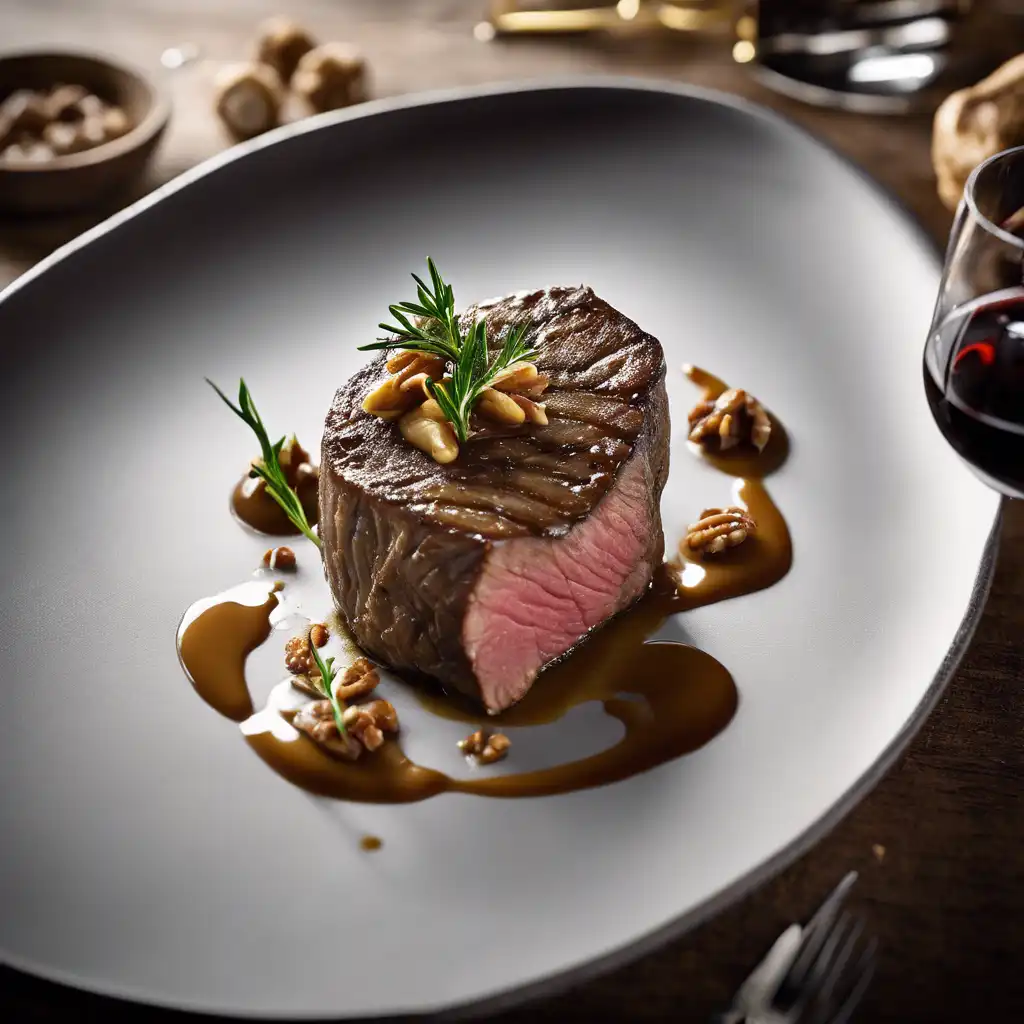 Mignon Filet with Walnut and Anchovy Sauce