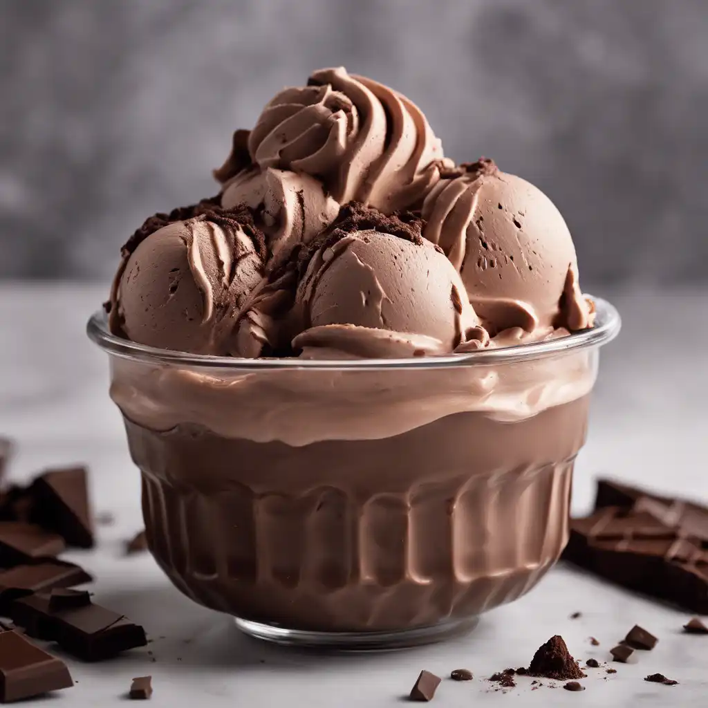 Chocolate Ice Cream with Cacao Whipped Cream