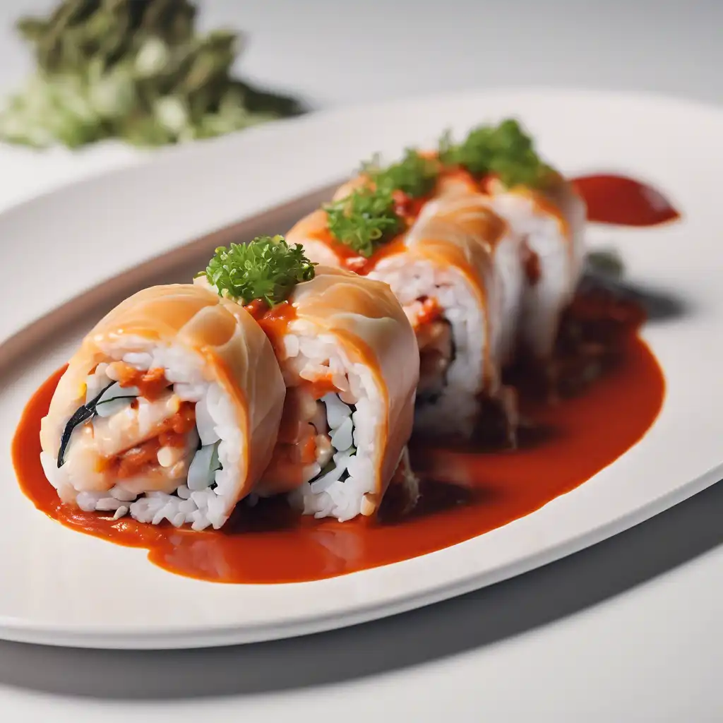 Fish Roll with Tomato Sauce