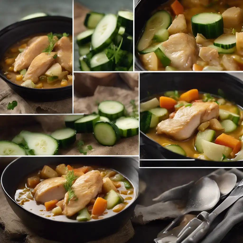 Chicken Breast Stew with Cucumber