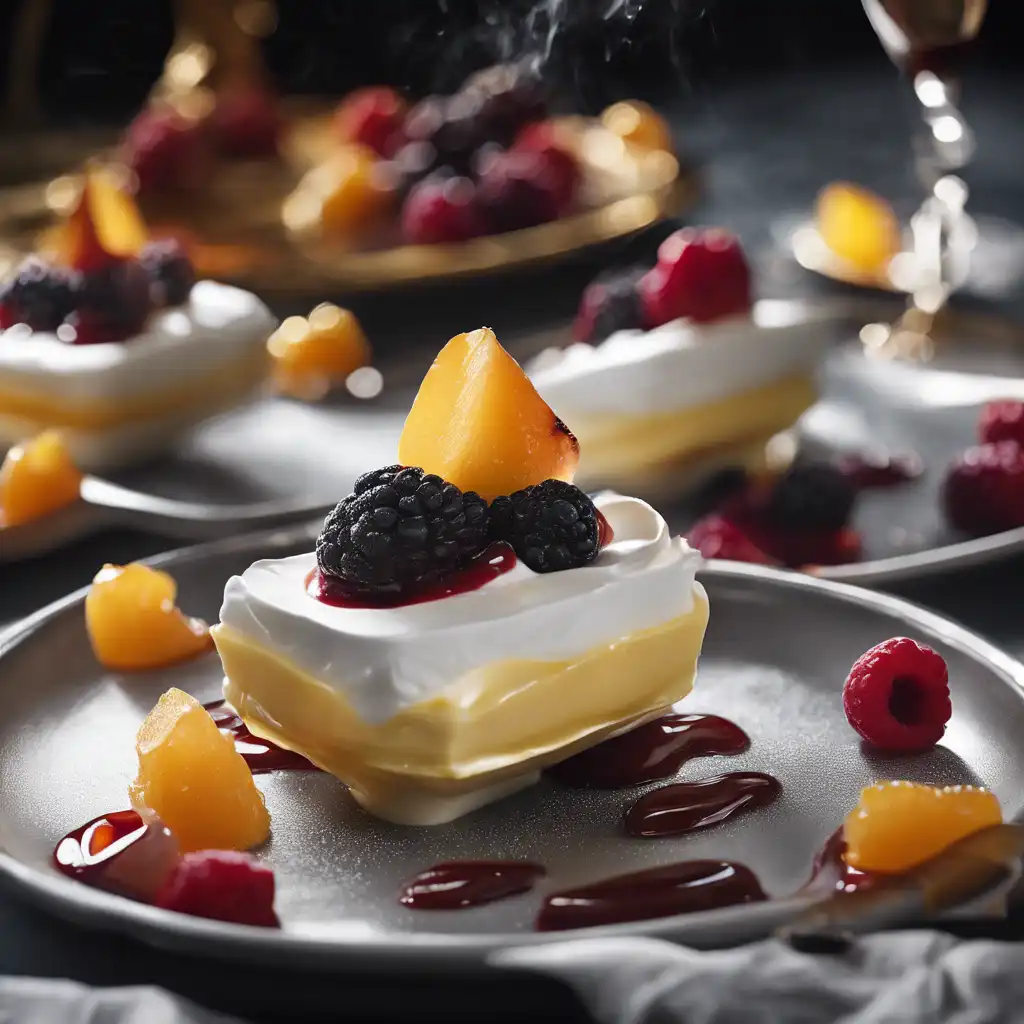 Custard with Crystallized Fruits