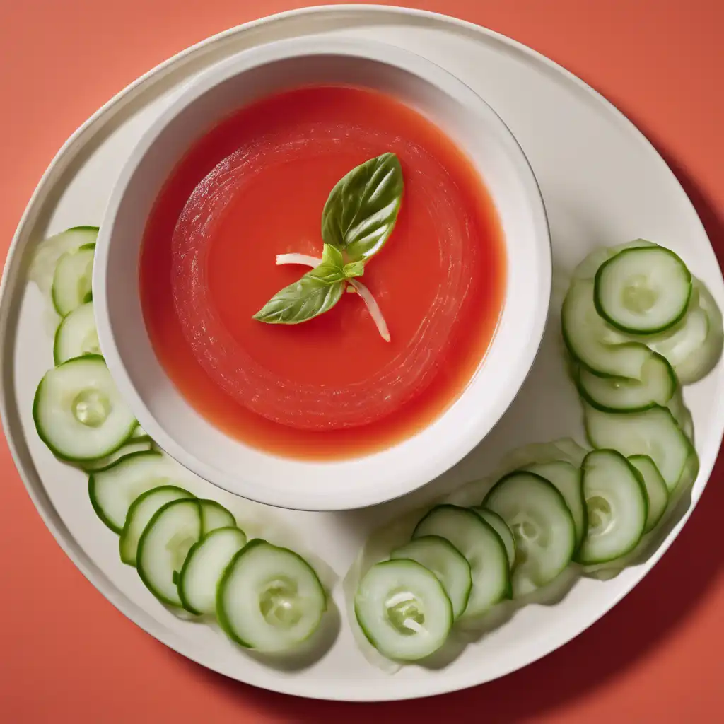 Cold Tomato Soup with Gelatin