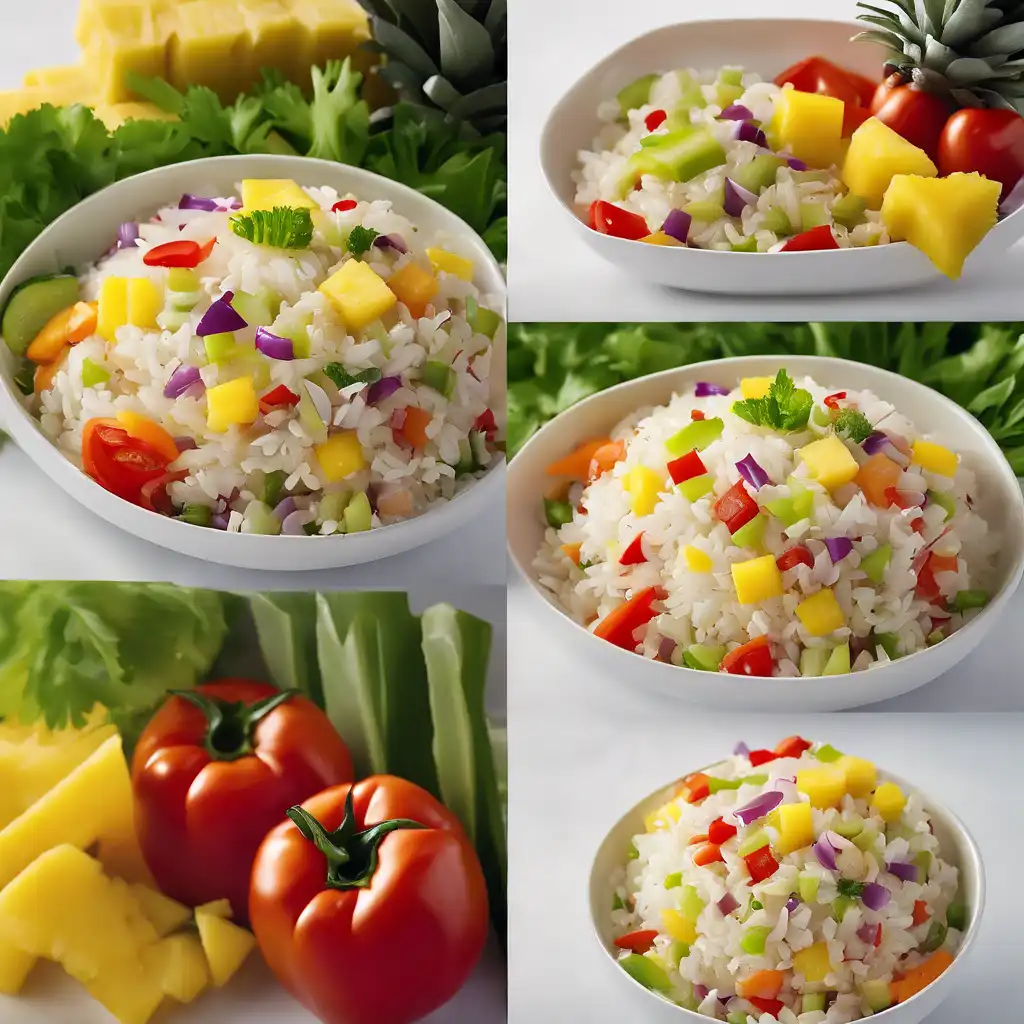 Rice Salad with Pineapple and Vegetables