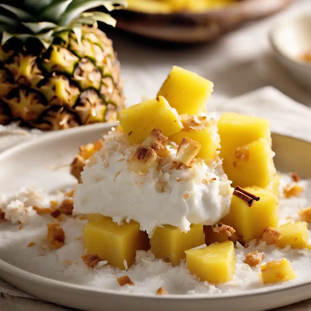 Foto de Pineapple and Coconut Cream Oven Baked Delight