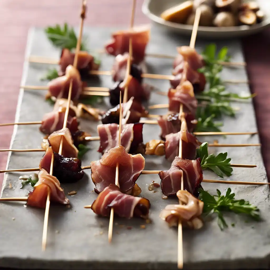 Dried Fig and Prosciutto Skewers