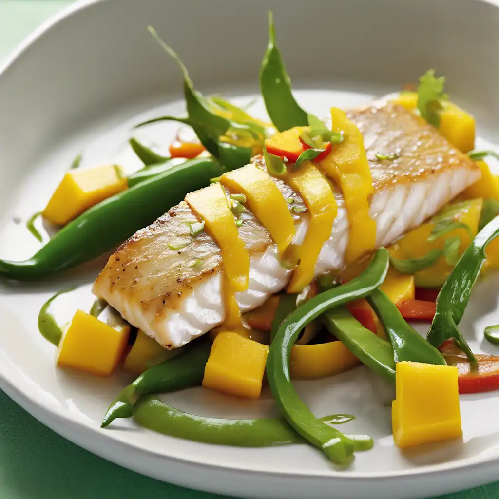 Fish Fillet with Mango and Green Pepper