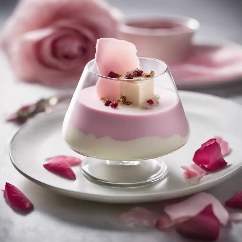 Frozen Rosewater Panna Cotta