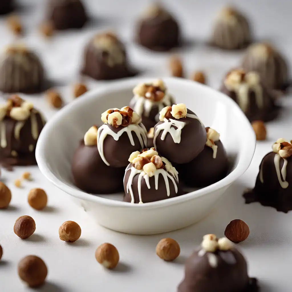 Fondant Chocolate Truffles with Hazelnuts