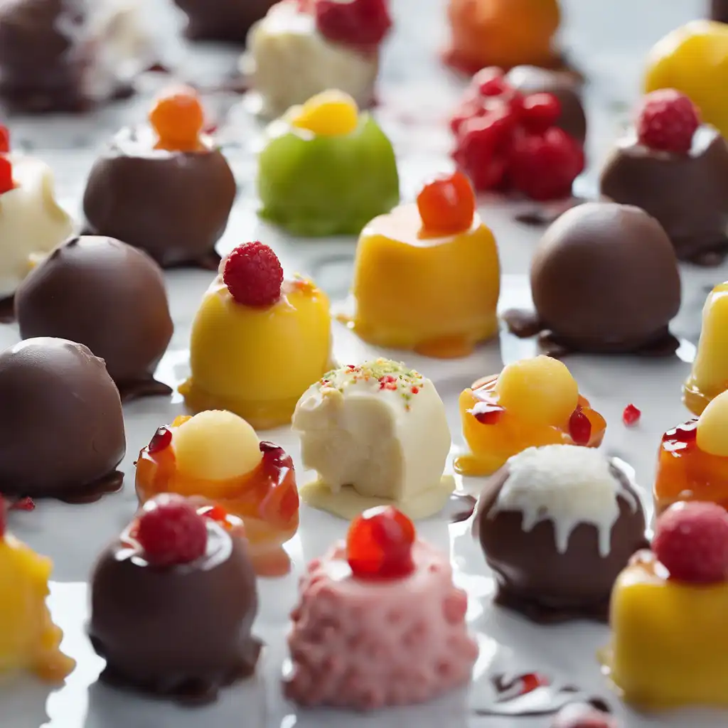 Fondant Fruit Bombs with Fruits