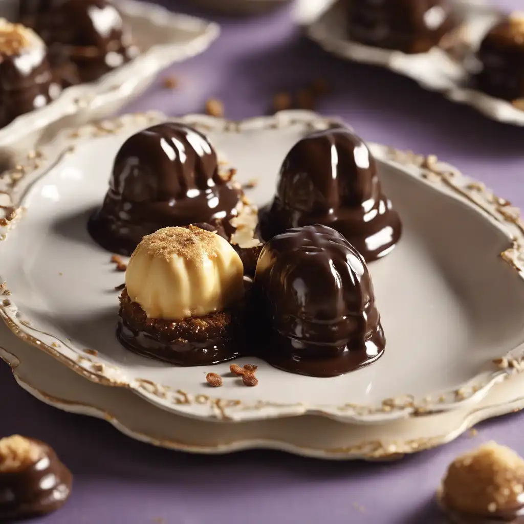 Cream-Filled Chocolates with Coffee Glaze