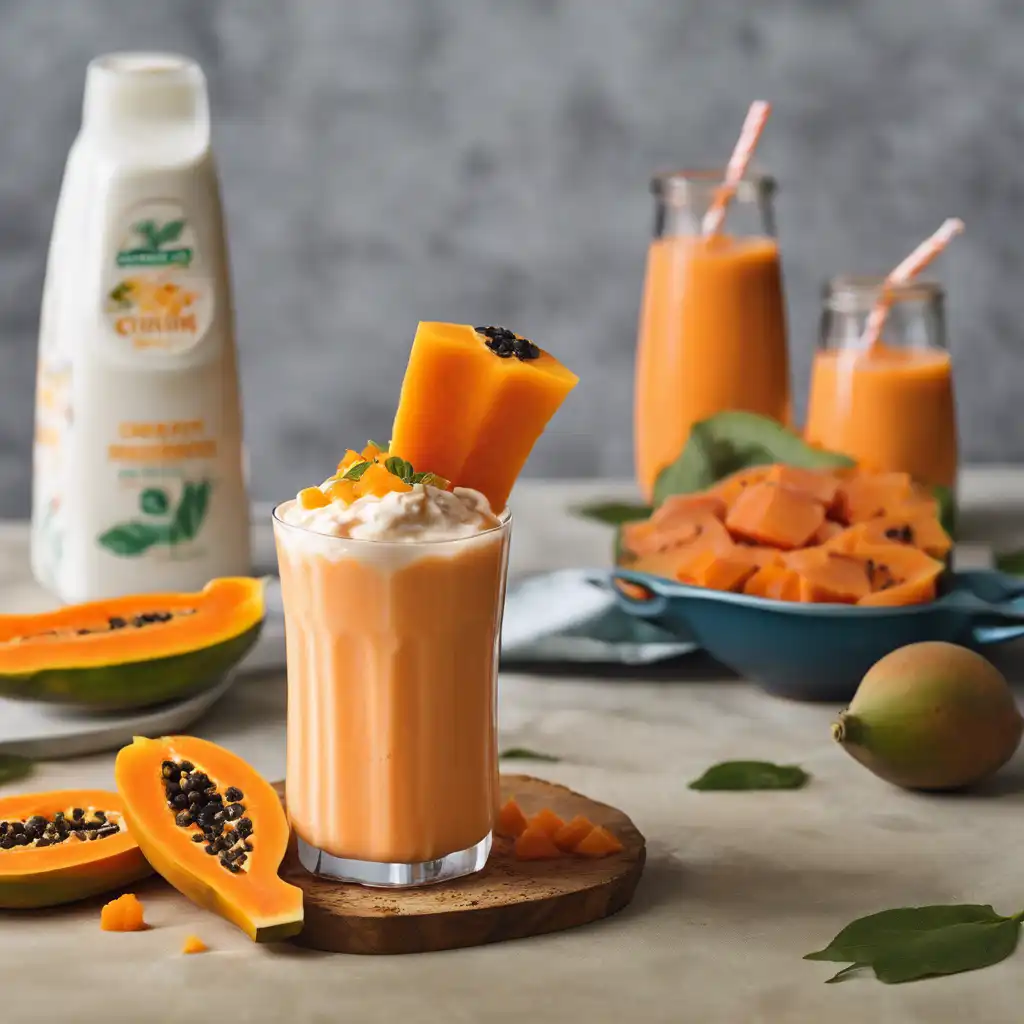 Papaya Smoothie with Yogurt