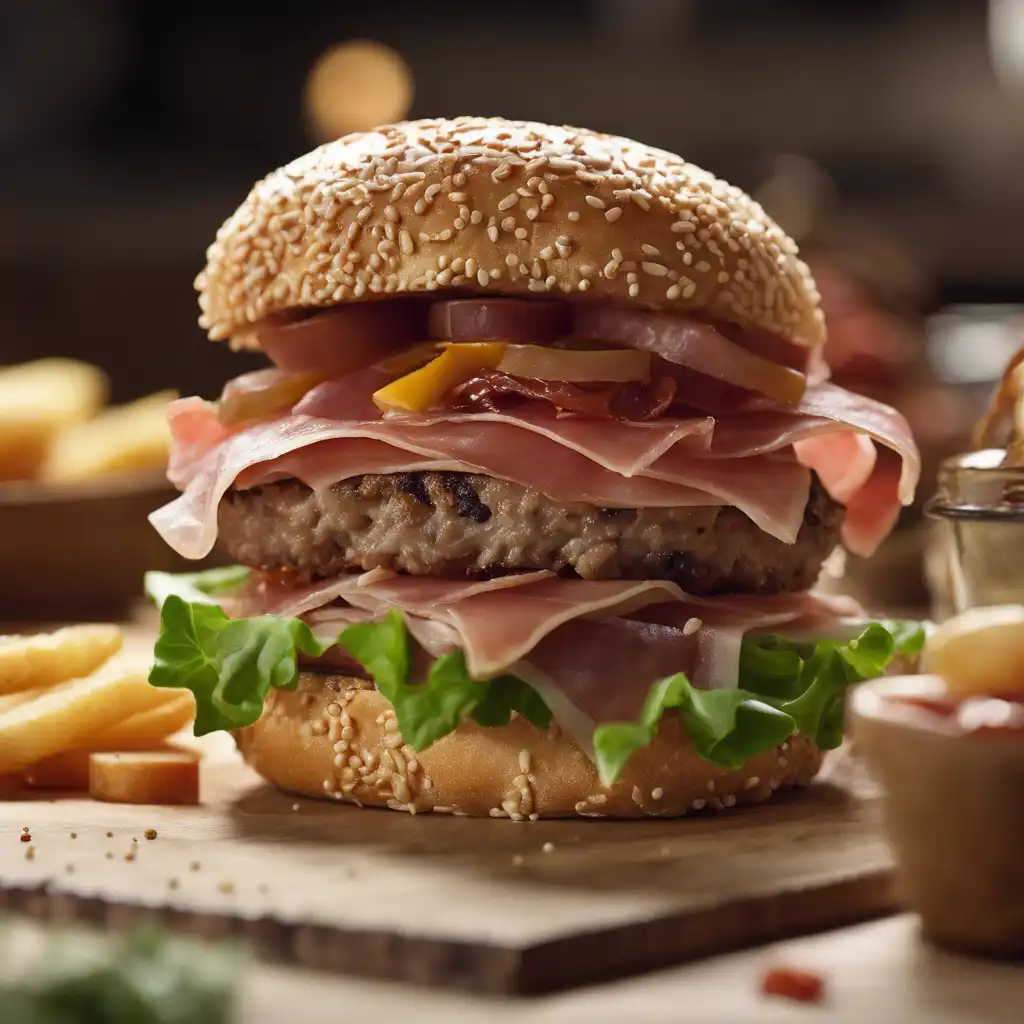 Super Burger with Prosciutto