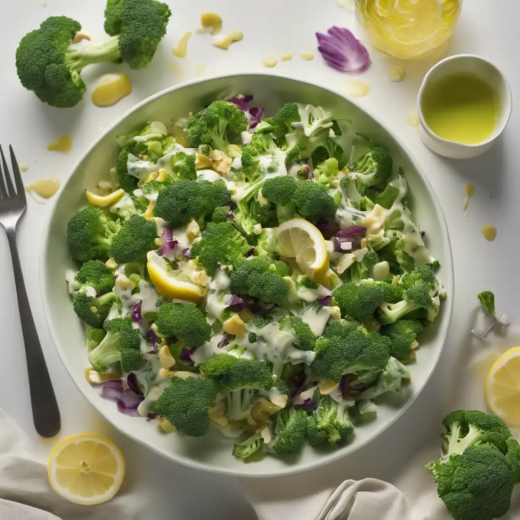 Crisp Broccoli Salad with Creamy Lemon Dressing