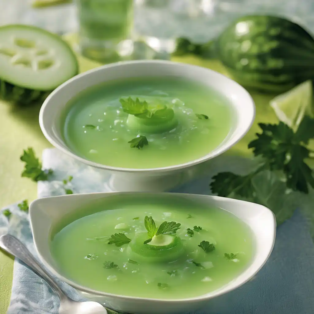 Cucumber Gelatin Soup