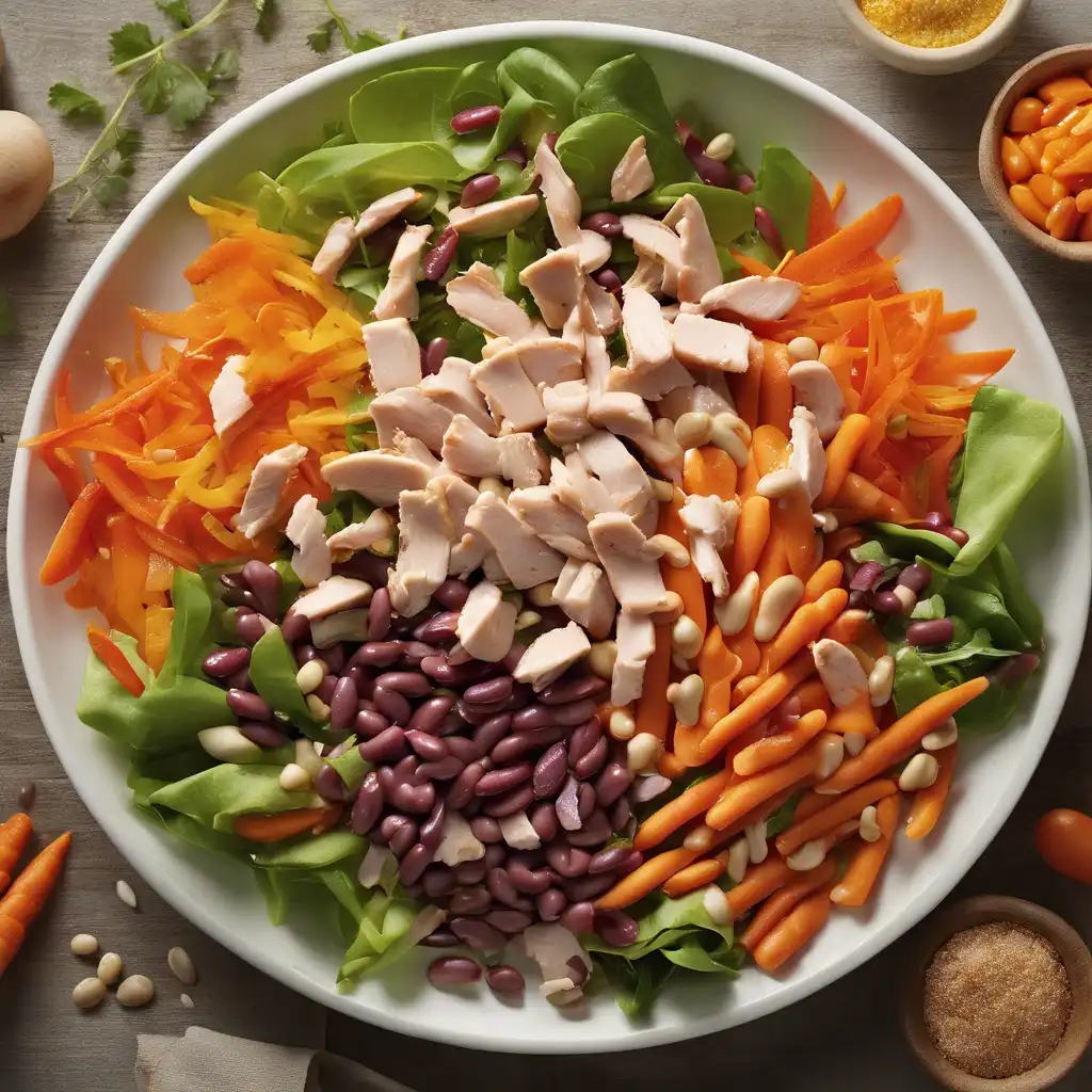 Foto de Salada de broto de feijão e frango