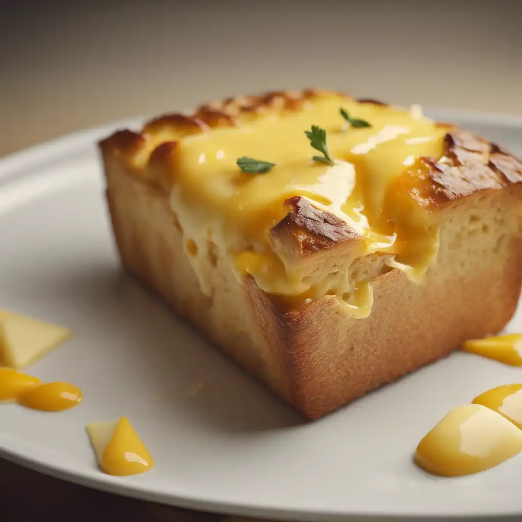 Bread with Melted Cheese Fondo Oven-Roasted