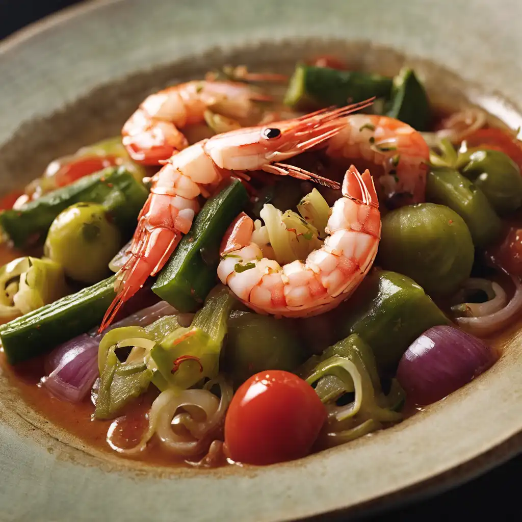 Shrimp with Okra