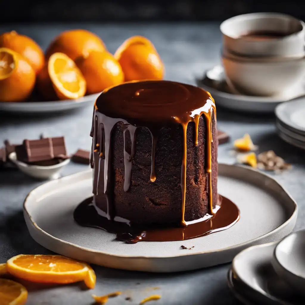 Orange Cake with Chocolate Glaze