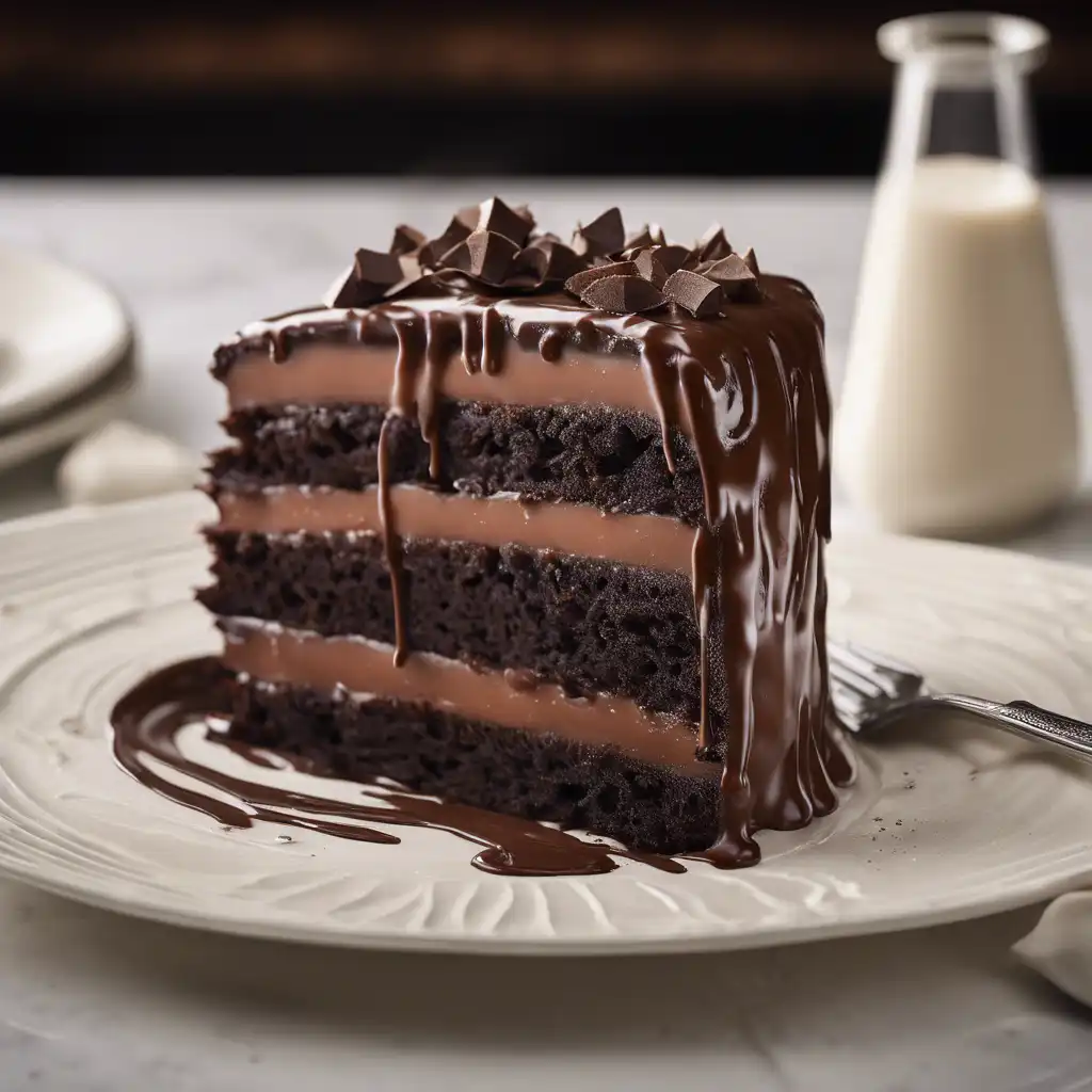 Chocolate Cake with Creamy Glaze