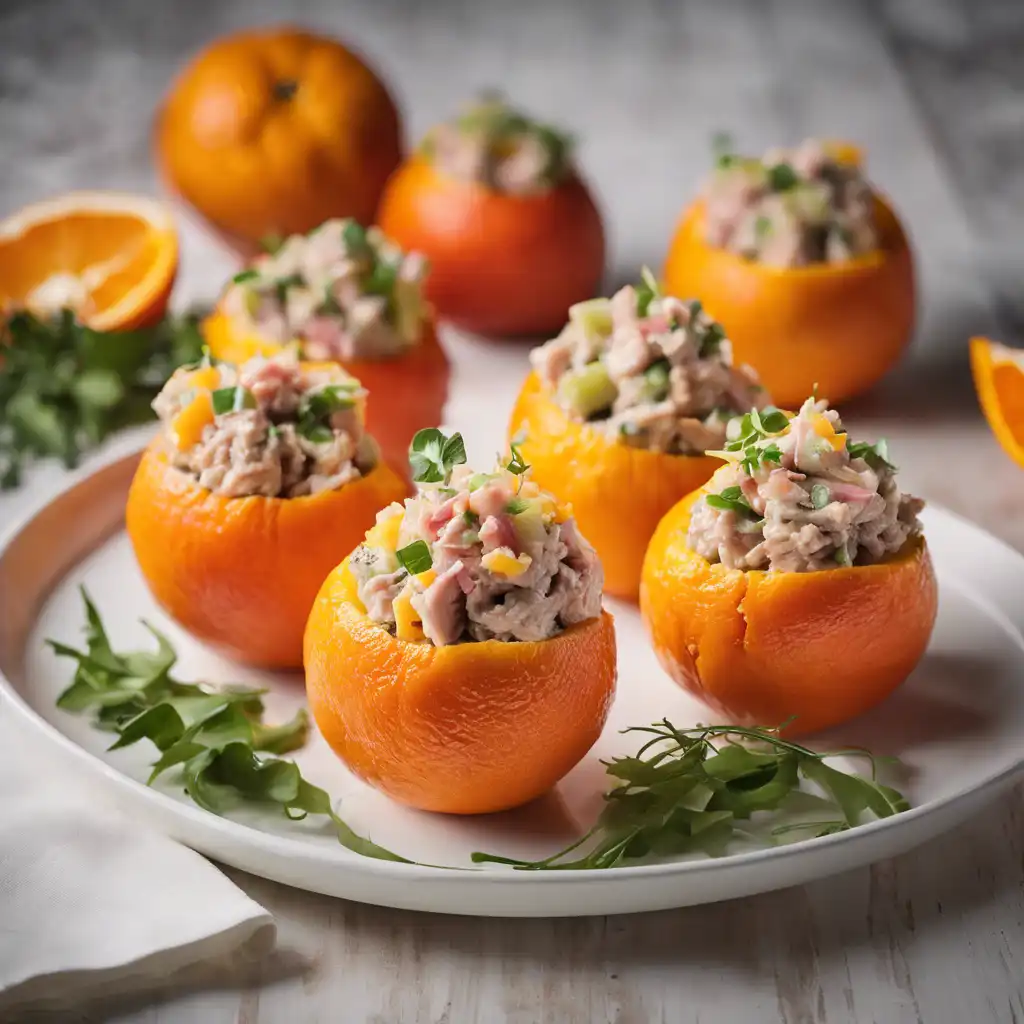 Stuffed Oranges with Tuna Salad