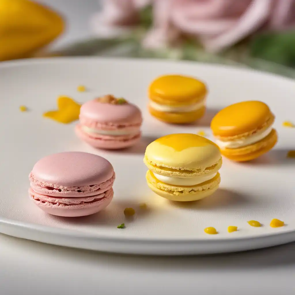 Creamy Macaron and Mango Dessert