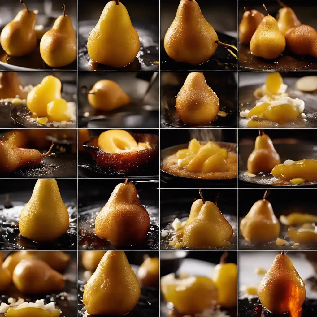 Flambéed Pears