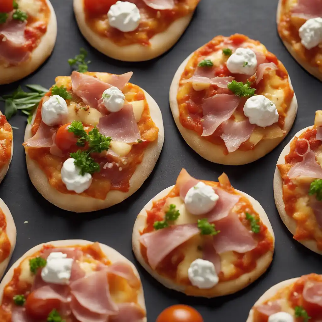 Mini Pizza with Minas Cheese and Manioc