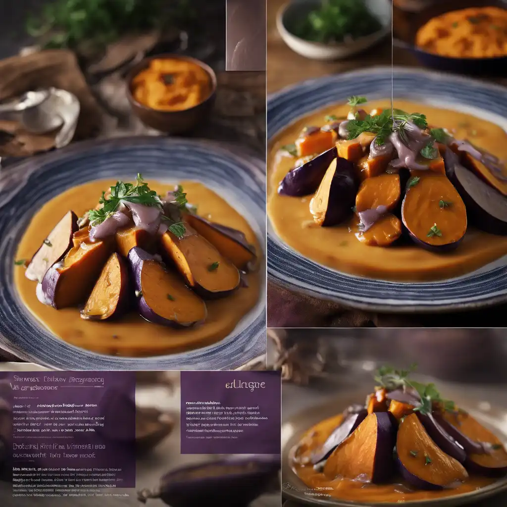 Sweet Potato with Eggplant and Rooster-Style Gravy