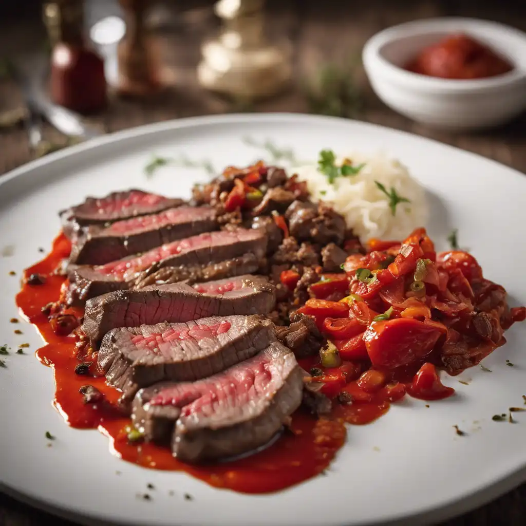 Pepper Steak with Pimentos