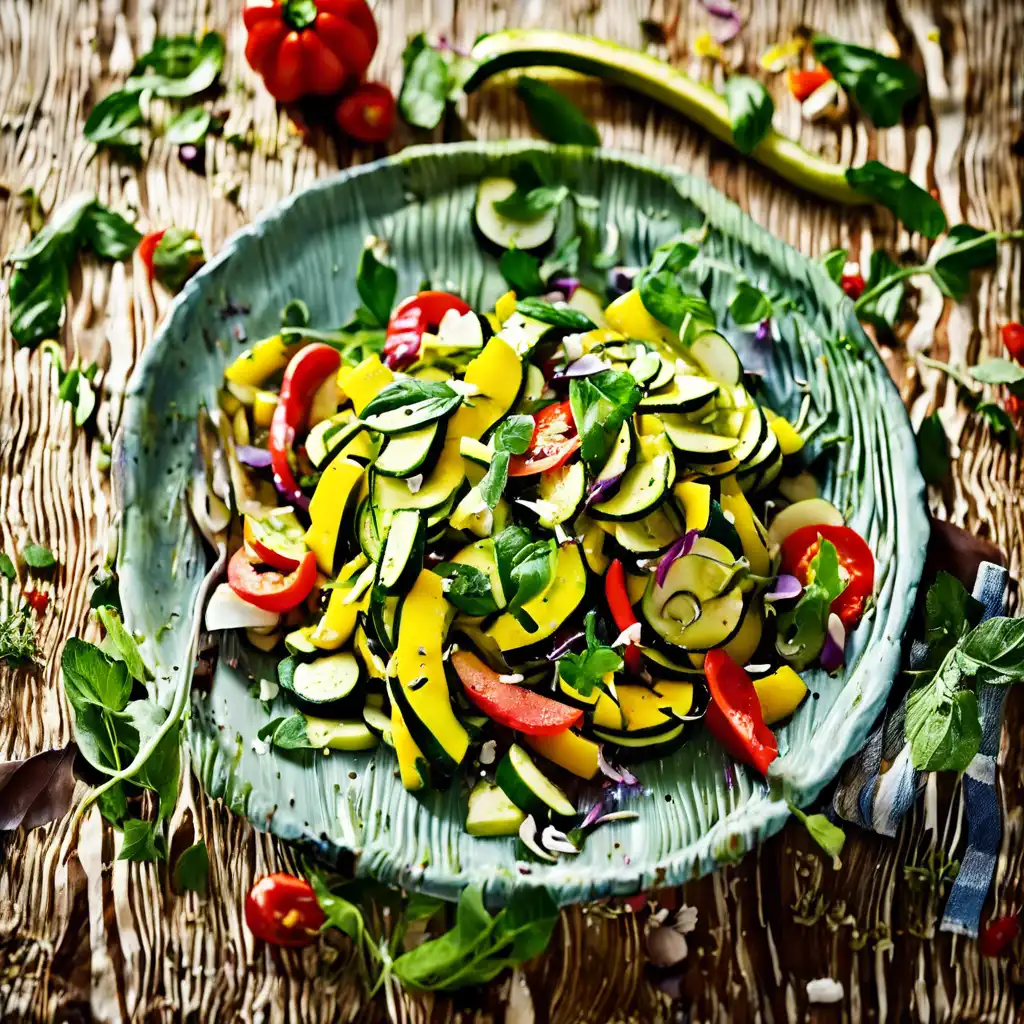 Summer Squash, Sweet Herb, and Zucchini Salad