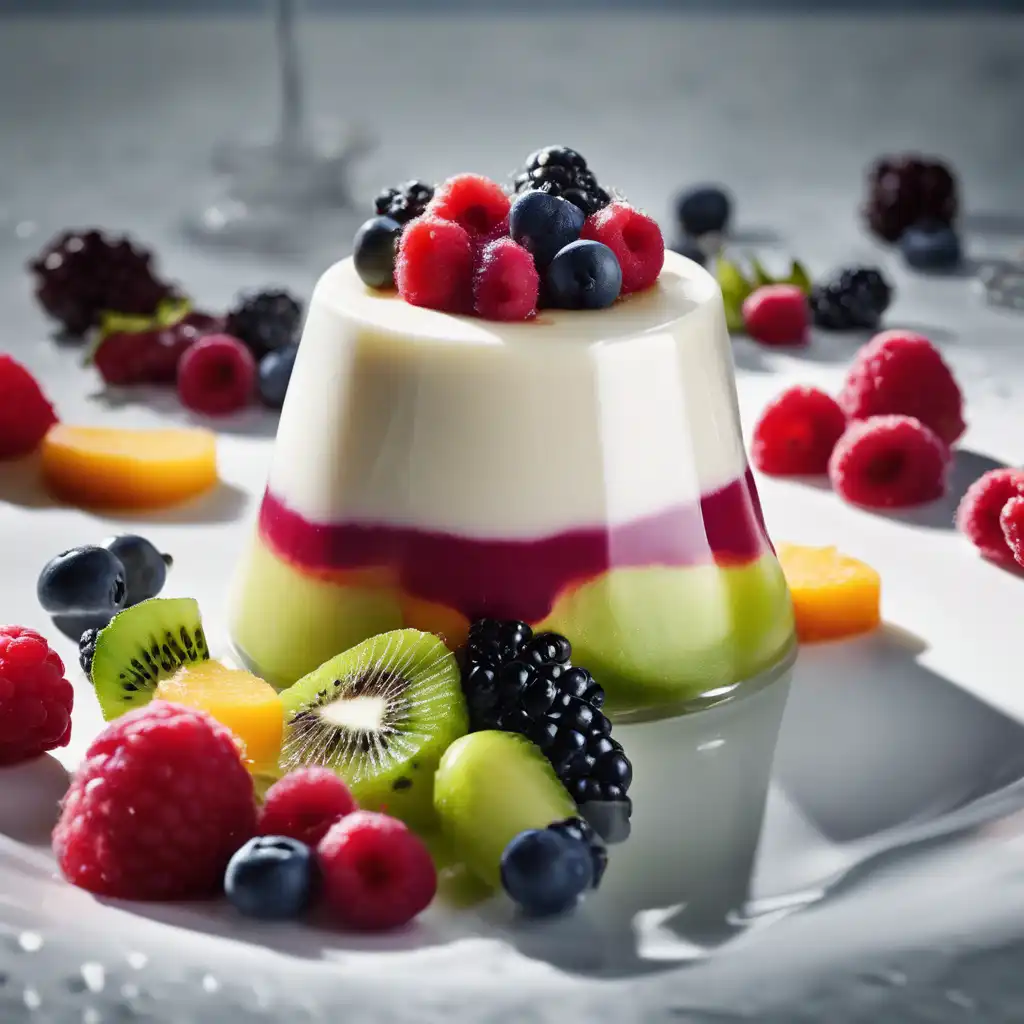 Creamy Panna Cotta with Fruits