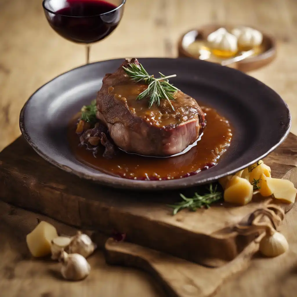 Veal Shank Braised in Wine