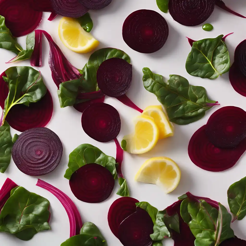 Beet Leaf Salad with Beet Root