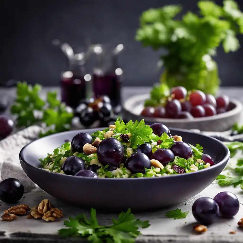 Parsley with Black Grape and Nuts