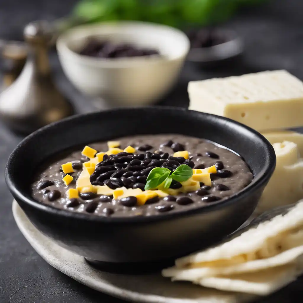 Black Bean Puree with Garlic and Cheese